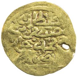 EGYPT: Mustafa III, 1695-1703, AV sherifi altin (2.89g), Misr, DM (1106). F-VF