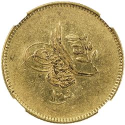 EGYPT: Abdul Mejid, 1839-1861, AV 100 qirsh, Misr, AH1255 year 11. NGC AU53