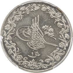 EGYPT: Abdul Hamid II, 1876-1909, 1 qirsh, Misr, AH1293 year 29. PCGS PF64