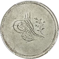 TURKEY: Abdul Mejid, 1838-1861, AR 3 kurush, Kostantiniye, AH1255 year 1. PCGS MS63