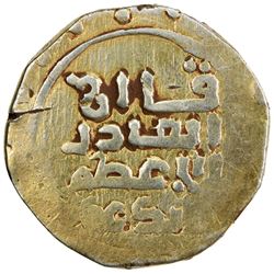 GREAT MONGOLS: temp Ogedei or Mongke, ca. 1227-1259, debased AV dinar (4.91g), Herat, ND. VF