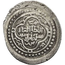 ILKHAN: Sulayman, 1339-1346, AR 2 dirhams (1.41g), Tabriz, AH745. VF