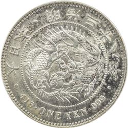JAPAN: Meiji, 1868-1912, AR yen, year 38 (1905). PCGS MS63