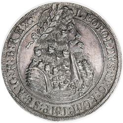 AUSTRIA: Leopold I, 1657-1705, AR taler (28.52g), 1694. EF