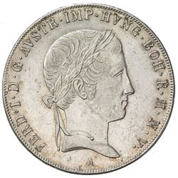 AUSTRIA: Ferdinand I, 1835-1848, AR taler, 1841-A. AU