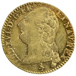 FRANCE: Louis XVI, 1774-1792, AV louis d'or (7.65g), Paris, 1786-A. EF