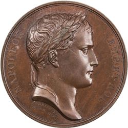FRANCE: Napoleon I, Emperor, 1804-1815, AE medal, 1806. PCGS SP65