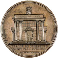 FRANCE: Napoleon I, Emperor, 1804-1815, AE medal (43.67g), 1809. UNC