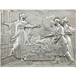 FRANCE: AR plaquette (61.64g), 1907. AU