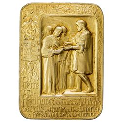 FRANCE: AR plaque (53.39g), 1911. AU