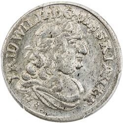 BRANDENBURG: Friedrich Wilhelm, 1640-1688, AR 6 groschen, 1682. PCGS MS64