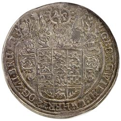 BRUNSWICK-LUNEBURG-CALENBERG: Georg Wilhelm, 1648-1665, AR thaler, 1654. NGC AU55