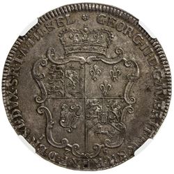 BRUNSWICK-LUNEBURG-CALENBERG-HANOVER: Georg II, 1727-1760, AR thaler, Zellerfeld mint, 1756. NGC AU5