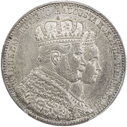 PRUSSIA: Wilhelm I, 1861-1888, AR thaler, 1861-A. PCGS MS65