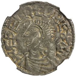 ANGLO-SAXONS: Aethelred II, 978-1016, AR penny, London. NGC EF