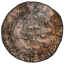 ENGLAND: Edward IV, 1st reign, 1461-1470, AR groat, London. PCGS AU58