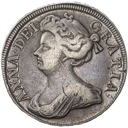 GREAT BRITAIN: Anne, 1702-1714, AR half crown, 1714. F-VF
