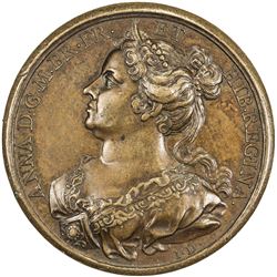 GREAT BRITAIN: George II, 1727-1760, AE medal (34.20g), ND (1731). AU