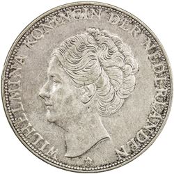 NETHERLANDS: Wilhelmina, 1890-1948, AR 2 1/2 gulden, 1932. VF-EF