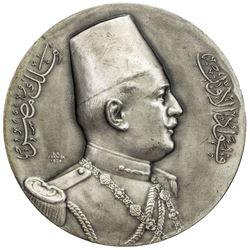 EGYPT: AR matte finish medal (174.0g), 1927. UNC