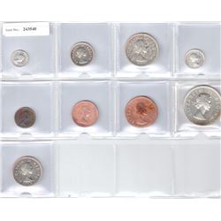 SOUTH AFRICA: Elizabeth II, 1952-1960, 9-piece Proof Set, 1955