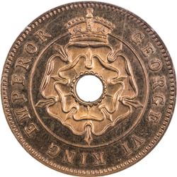SOUTHERN RHODESIA: George V, 1910-1936, 1/2 penny, 1942. NGC PF65