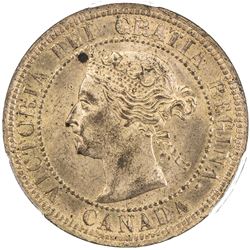 CANADA: Victoria, 1837-1901, AE cent, 1891. PCGS MS63
