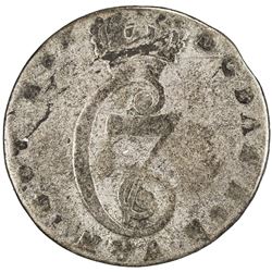 DANISH WEST INDIES: Christian VII, 1766-1808, AR 6 skilling, 1767