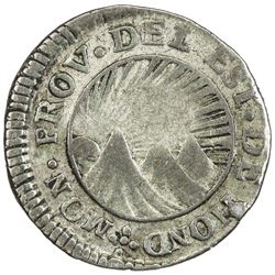 HONDURAS: Republic, AR 1/2 real, Tegucigalpa, 1832. F