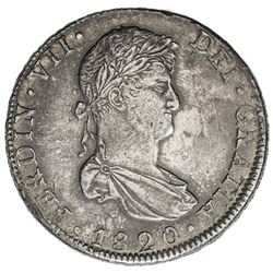 MEXICO: Fernando VII, 1808-1821, AR 8 reales, 1820-Mo. EF