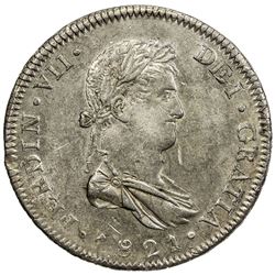 MEXICO: GUADALAJARA: Fernando VII, 1808-1822, AR 8 reales (27.46g), 1821-Ga. AU