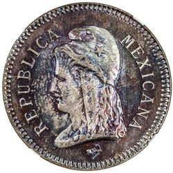 MEXICO: SAN LUIS POTOSI, AE 2 centavos, San Luis Potosi, 1890. NGC MS64