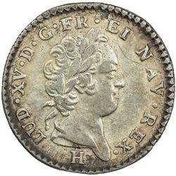 WINDWARD ISLANDS: Louis XV, 1715-1774, AR 12 sols, 1731-H. VF
