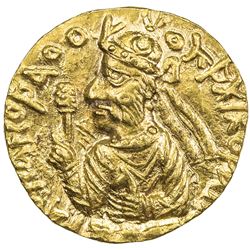 KUSHAN: Huvishka, ca. 155-187, AV dinar (7.94g). AU