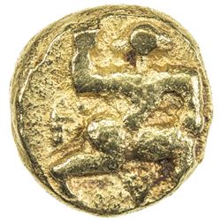 KALACHURIS OF KALYANI: Somesvara IV, 2nd reign, ca. 1184-1189, AV pagoda (3.39g). VF