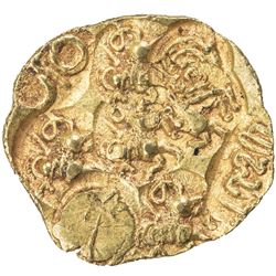 NELLORE: Bhujabala series, ca. 1216-1316, AV pagoda (3.42g). EF-AU