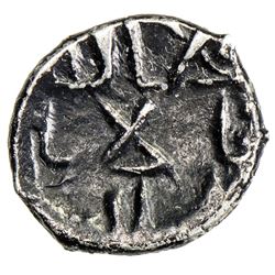 GOVERNORS OF SIND: 'Amr b. Muhammad, ca. 740-744, AR damma (0.47g), NM, ND. VF