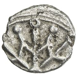 HABBARIDS OF SIND: Ahmad, ca. 1010-1040, AR damma (0.33g), ND. VF