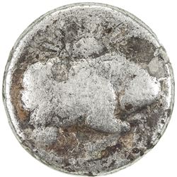 MUGHAL: Jahangir, 1605-1628, AE zodiac rupee, Ahmadabad, AH1027 year 13. NGC G