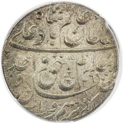 AWADH: Wajid Ali Shah, 1847-1858, AR rupee, Lucknow, AH1269 year 6. PCGS MS63