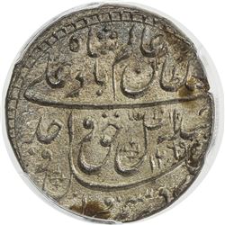 AWADH: Wajid Ali Shah, 1847-1858, AR rupee, Lucknow, AH1269 year 6. PCGS MS63