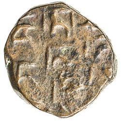 BARIA: Prithvirajji II Gangdasji, 1820-1864, AE paisa (6.81g), ND. VF