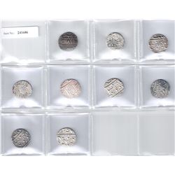 SIKH EMPIRE: LOT of 9 Sikh rupees