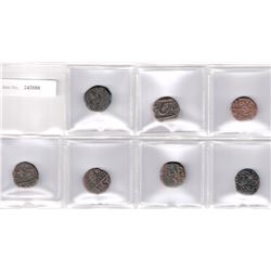SIKH EMPIRE: LOT of 7 copper coins