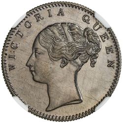 BRITISH INDIA: Victoria, Queen, 1837-1876, AR 1/2 rupee, 1840(c). NGC PF65