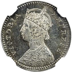 BRITISH INDIA: Victoria, Empress, 1876-1901, AR 2 annas, 1878(c)