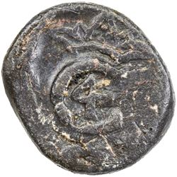TRANQUEBAR: Christian IV, 1620-1648, lead kas (3.52g), ND. VF