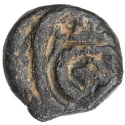 TRANQUEBAR: Christian IV, 1620-1648, lead kas (2.82g), ND. F-VF