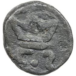 TRANQUEBAR: Frederik III, 1648-1670, lead kas (3.03g), ND. VF