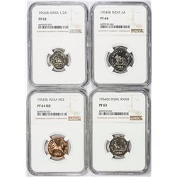 INDIA: 7-coin proof set, 1954(b)